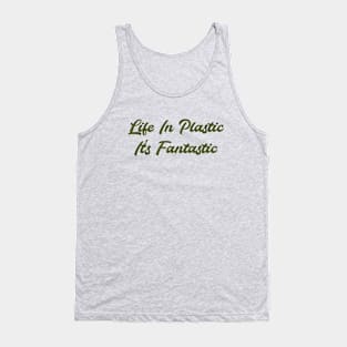 Life in Pastic, green Tank Top